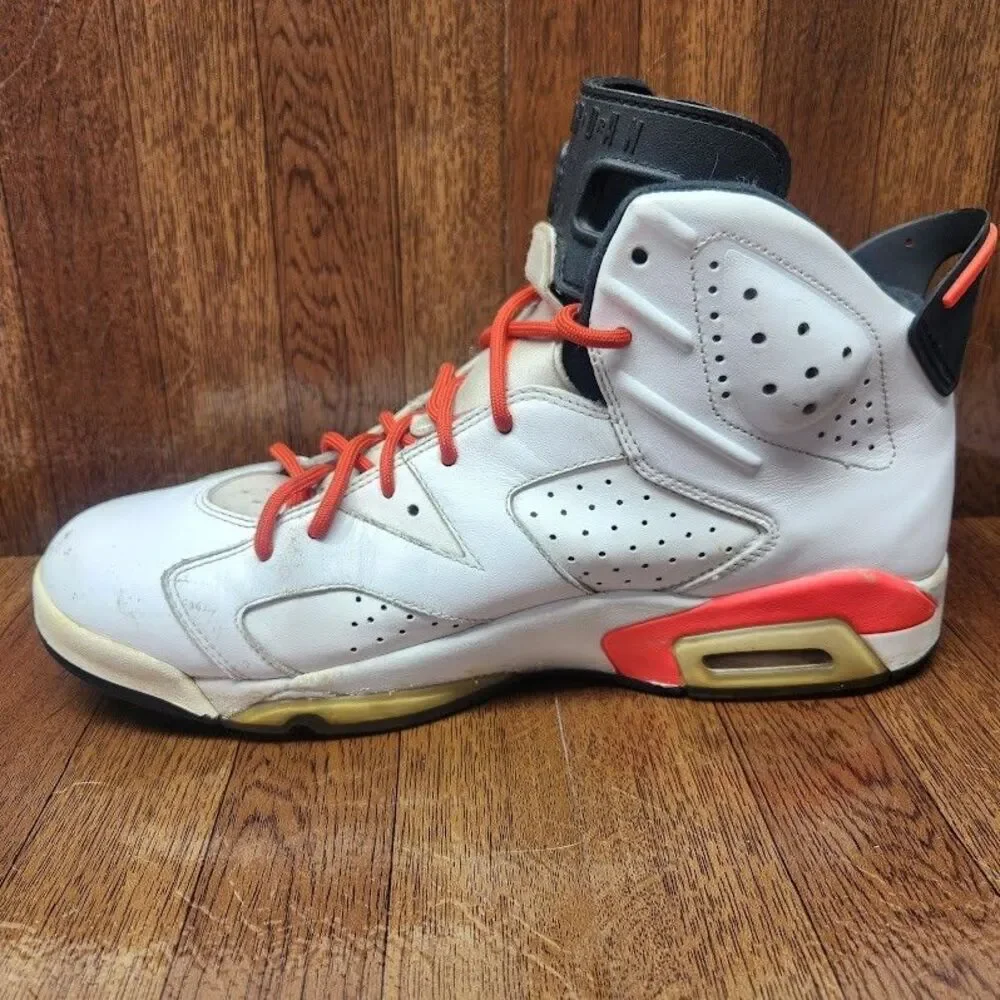 Air Jordan Retro High Top Sneakers Men’s Size 12 White Infrared 2013 Release